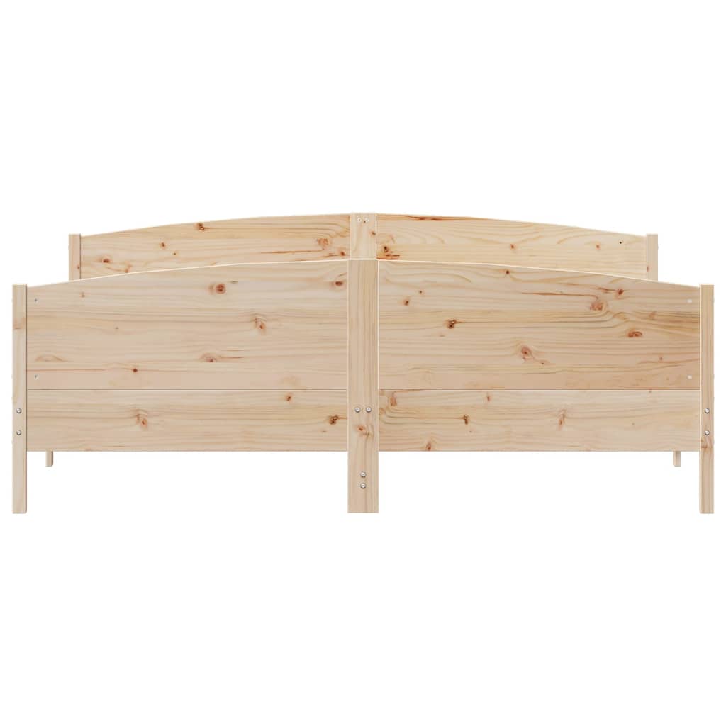 Cadre de lit sans matelas 200x200 cm bois massif de pin