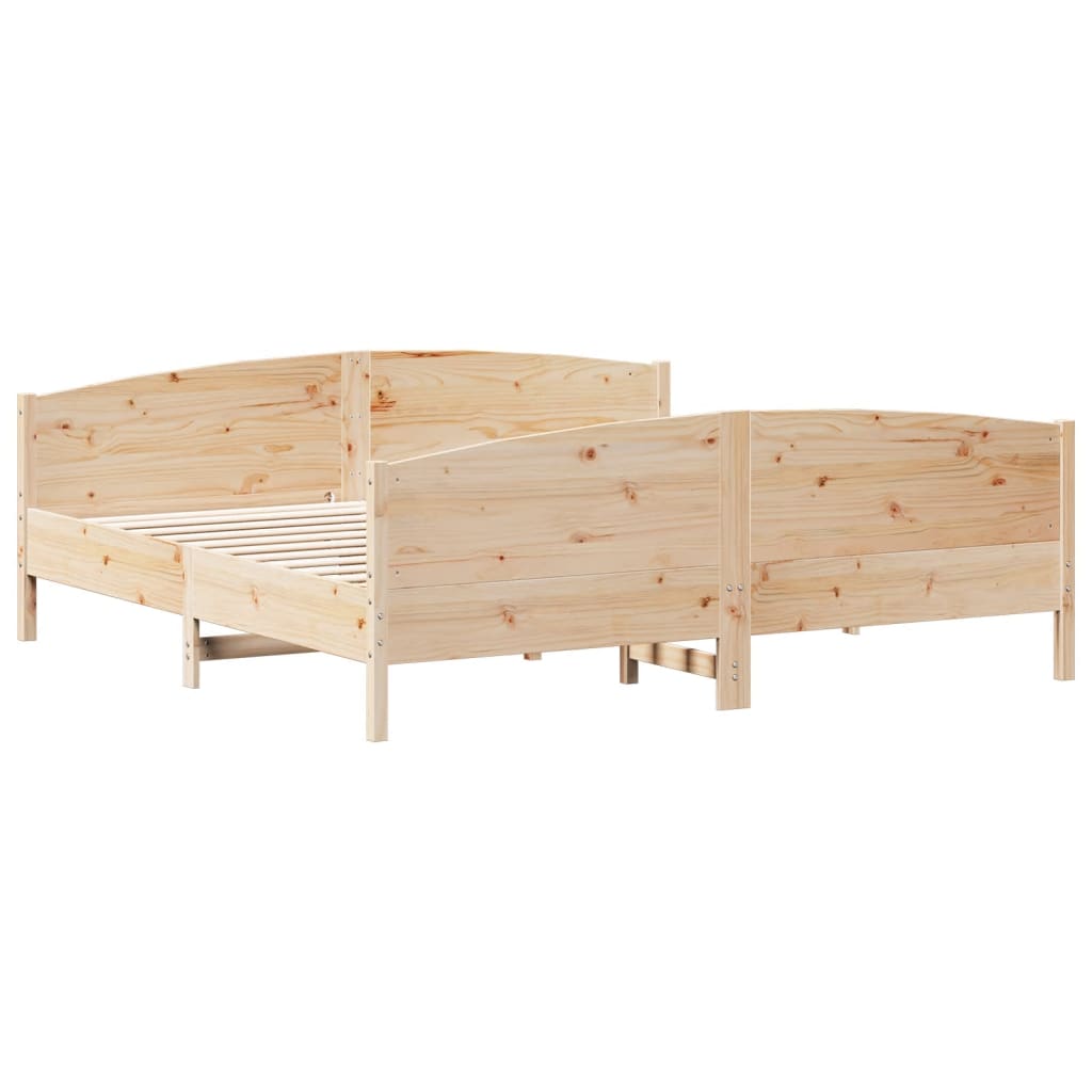 Cadre de lit sans matelas 180x200 cm bois massif de pin