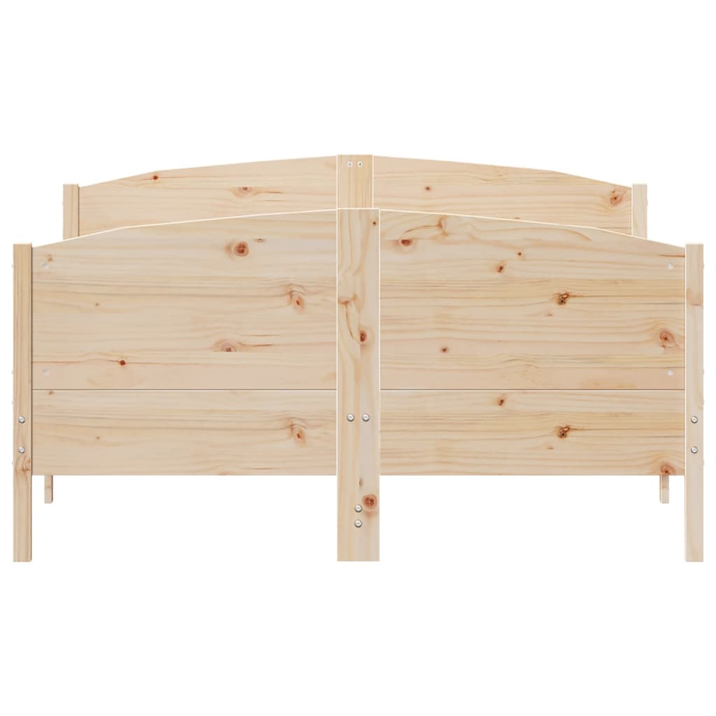 Bed frame without mattress 160x200 cm solid pine wood