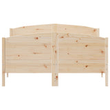 Bed frame without mattress 160x200 cm solid pine wood