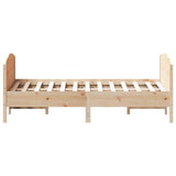 Bed frame without mattress 160x200 cm solid pine wood