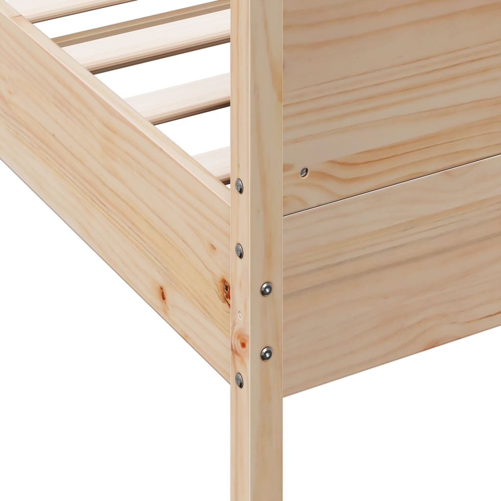 Bed frame without mattress 160x200 cm solid pine wood