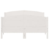 Cadre de lit sans matelas blanc 160x200 cm bois de pin massif