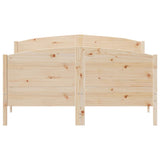 Bed frame without mattress 150x200 cm solid pine wood