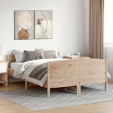 Bed frame without mattress 150x200 cm solid pine wood