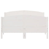 Cadre de lit sans matelas blanc 120x200 cm bois de pin massif