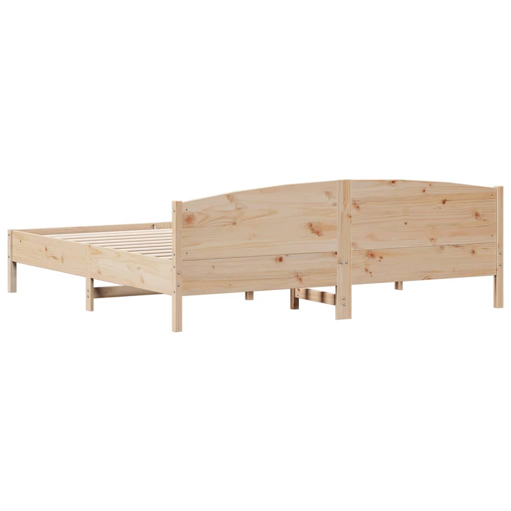 Cadre de lit sans matelas 200x200 cm bois massif de pin