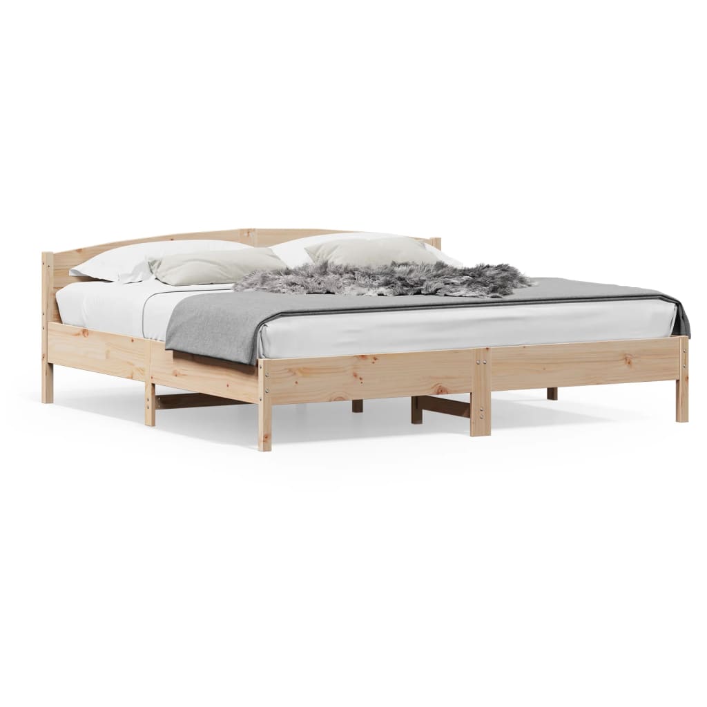 Cadre de lit sans matelas 180x200 cm bois massif de pin