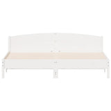 Cadre de lit sans matelas blanc 180x200 cm bois massif de pin