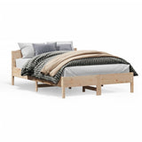 Bed frame without mattress 160x200 cm solid pine wood