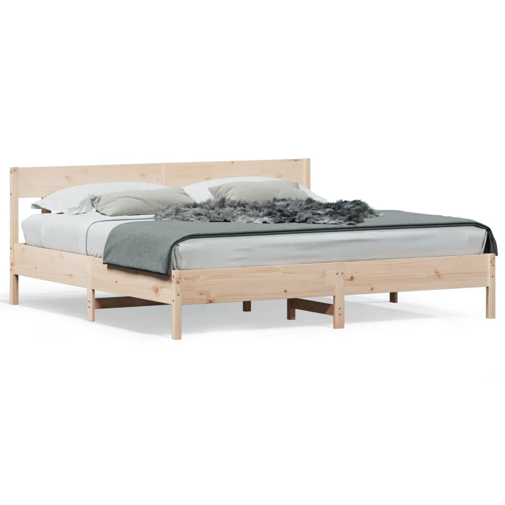 Cadre de lit sans matelas 200x200 cm bois massif de pin