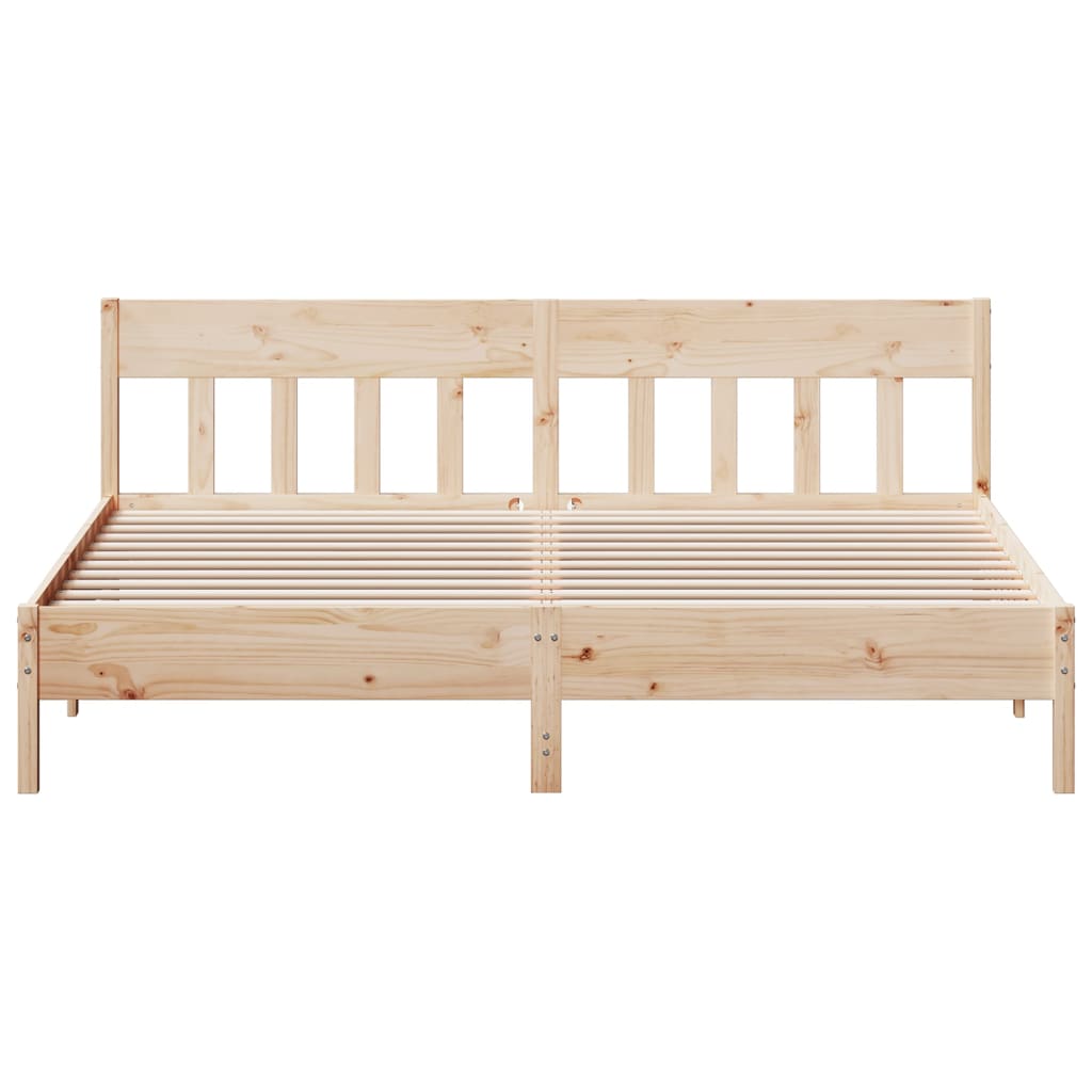 Cadre de lit sans matelas 200x200 cm bois massif de pin