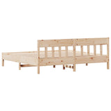 Cadre de lit sans matelas 200x200 cm bois massif de pin