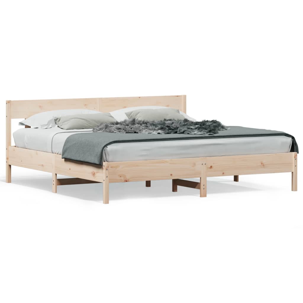 Cadre de lit sans matelas 180x200 cm bois massif de pin