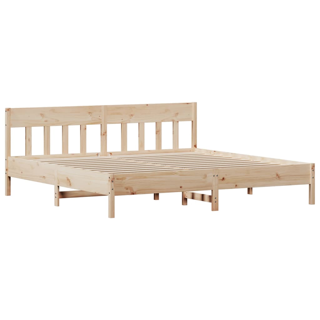 Cadre de lit sans matelas 180x200 cm bois massif de pin