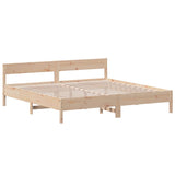 Cadre de lit sans matelas 200x200 cm bois massif de pin