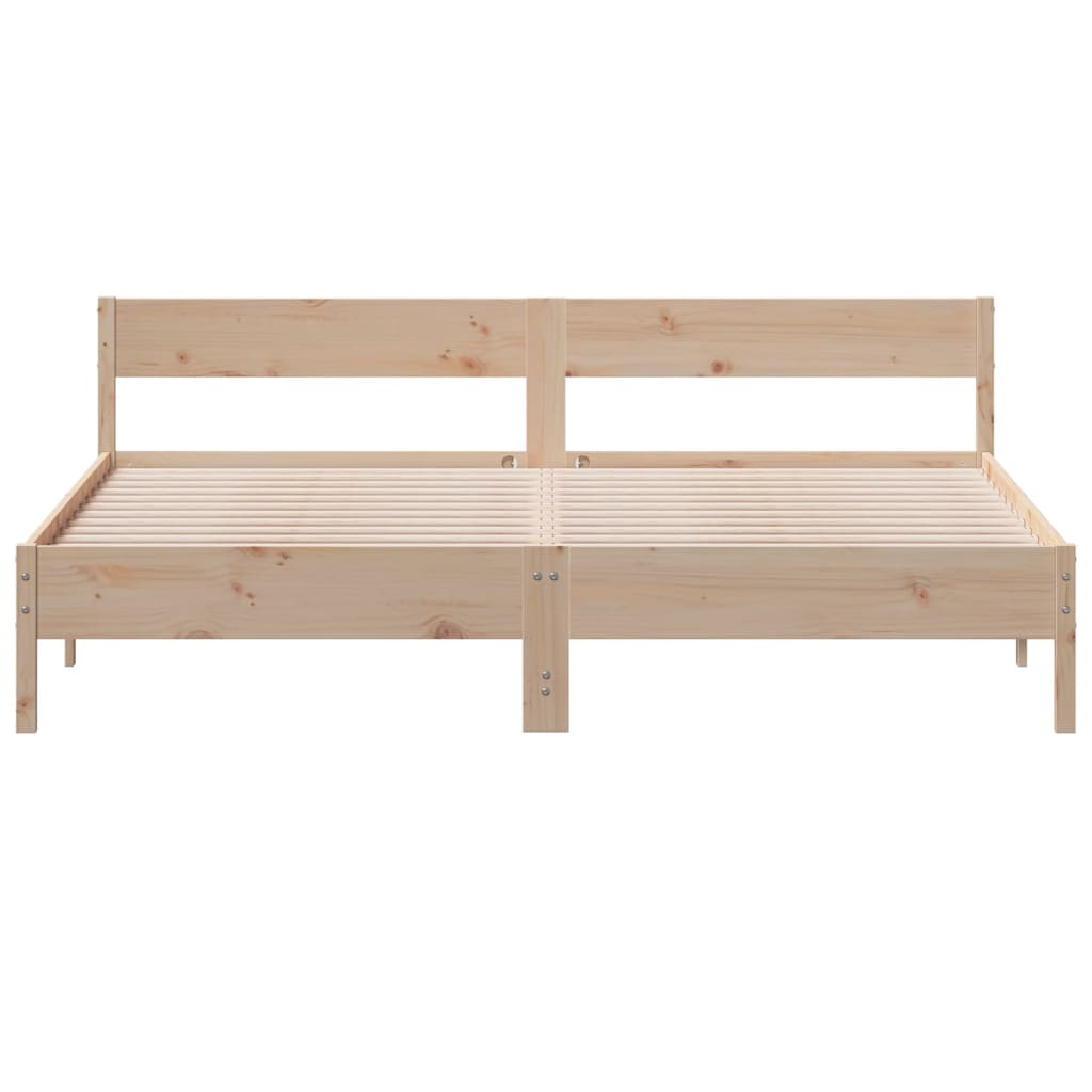 Cadre de lit sans matelas 200x200 cm bois massif de pin