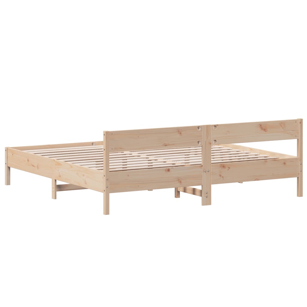 Cadre de lit sans matelas 200x200 cm bois massif de pin