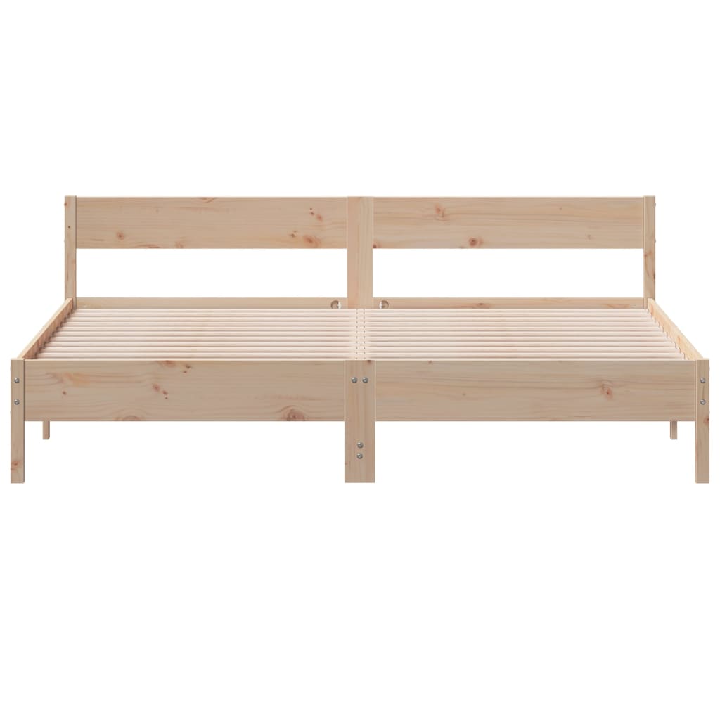 Bed frame without mattress 180x200 cm solid pine wood