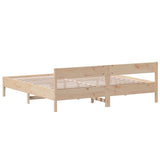 Bed frame without mattress 180x200 cm solid pine wood