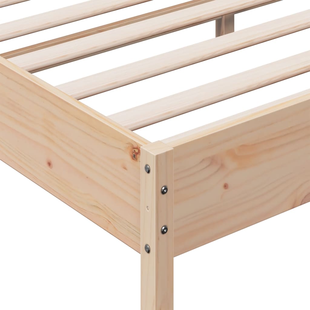 Bed frame without mattress 180x200 cm solid pine wood