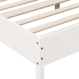 Cadre de lit sans matelas blanc 180x200 cm bois massif de pin