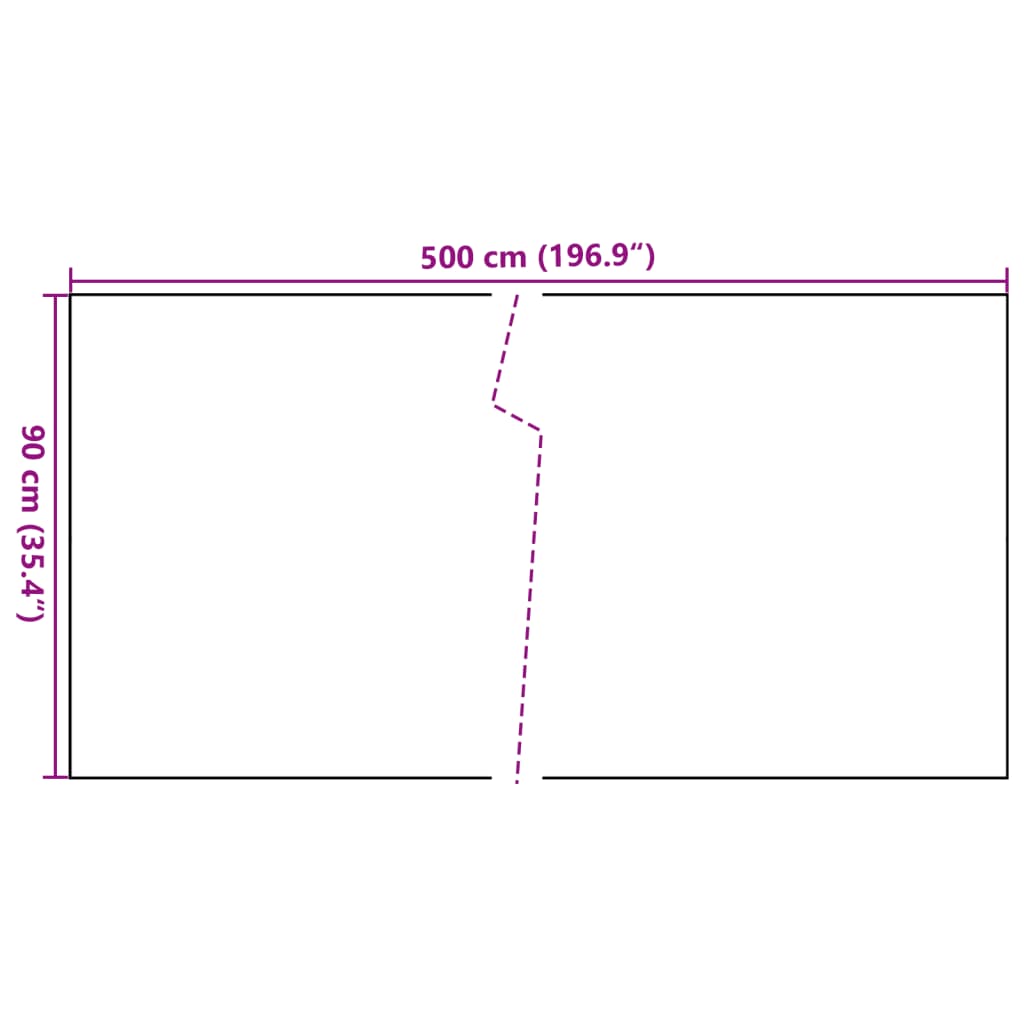 Paravent de balcon anthracite 500x90 cm résine tressée