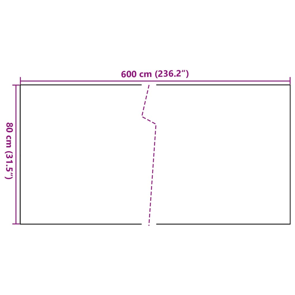 Paravent de balcon anthracite 600x80 cm résine tressée