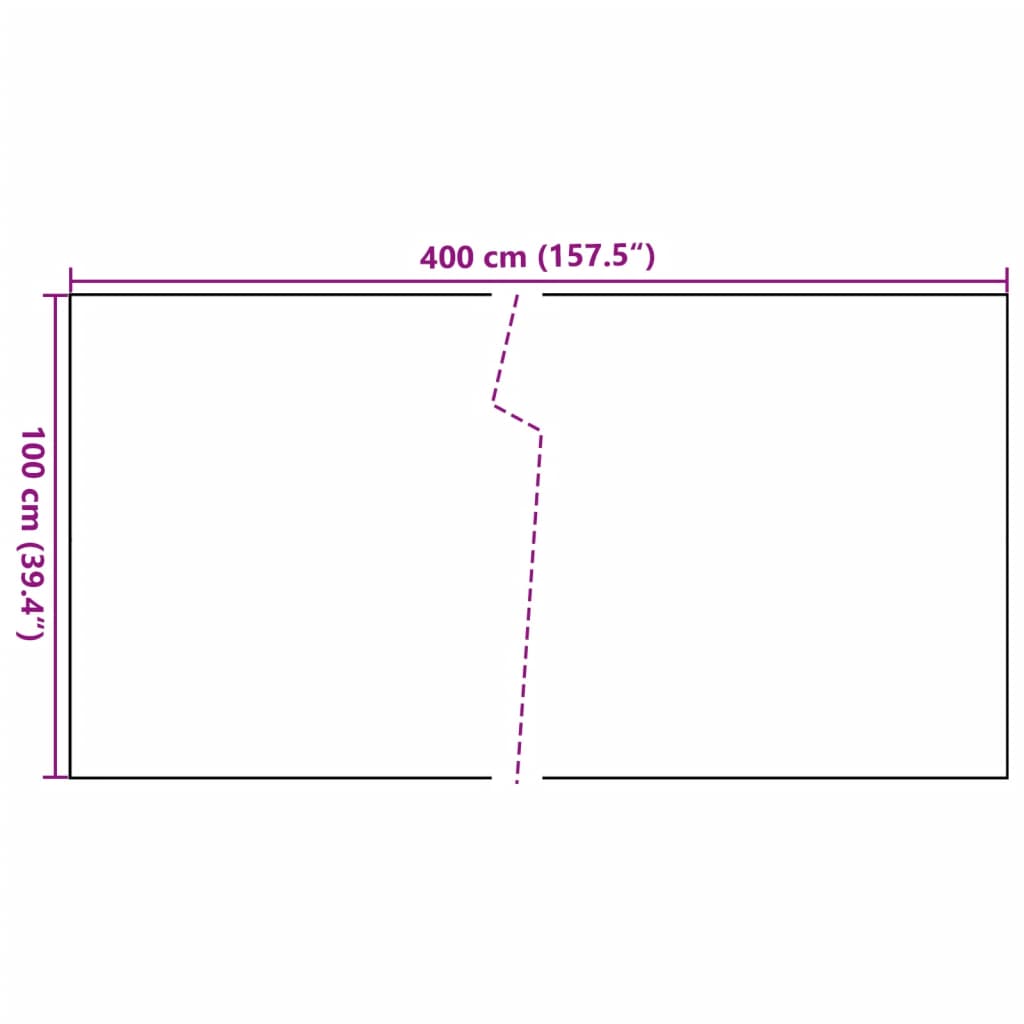 Paravent de balcon blanc 400x100 cm résine tressée