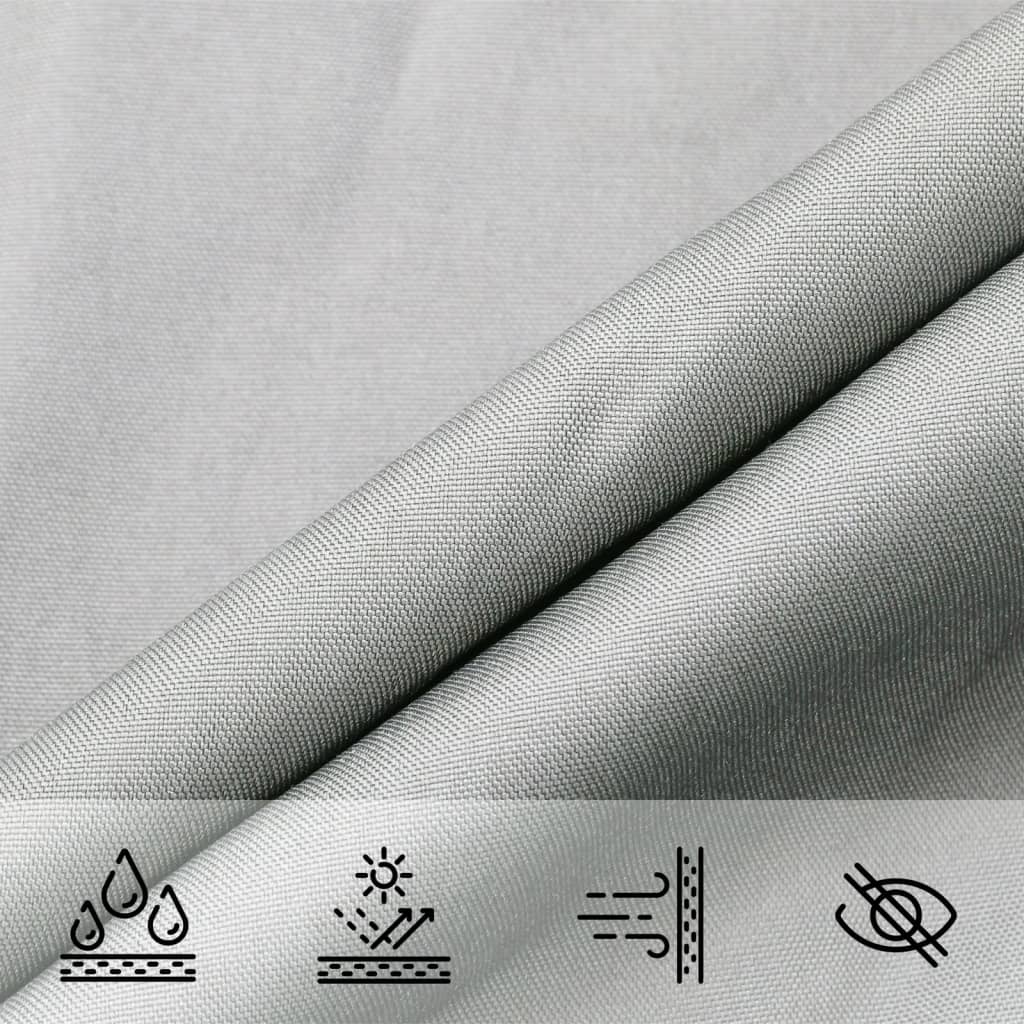 Voile d'ombrage gris clair 4x4x5,8 m 100% polyester oxford