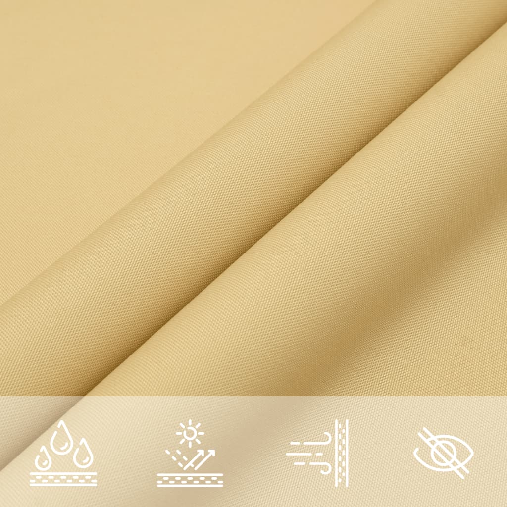 Voile d'ombrage sable 4x5x6,4 m 100 % polyester oxford