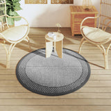 Tapis d'extérieur gris Ø120 cm PP