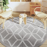 Tapis d'extérieur gris Ø200 cm PP