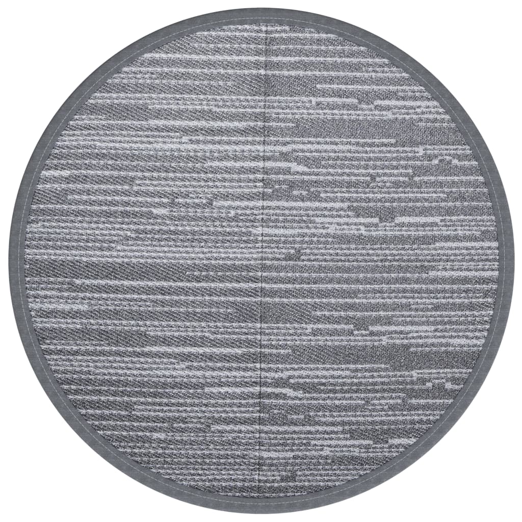 Grey outdoor rug Ø160 cm PP