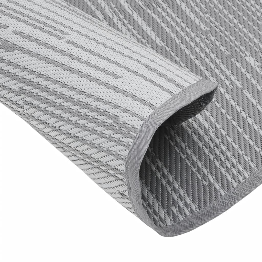 Grey outdoor rug Ø160 cm PP