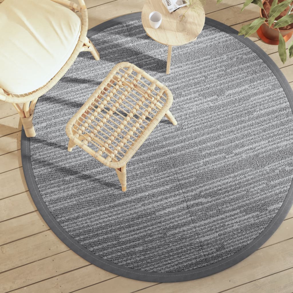 Tapis d'extérieur gris Ø160 cm PP