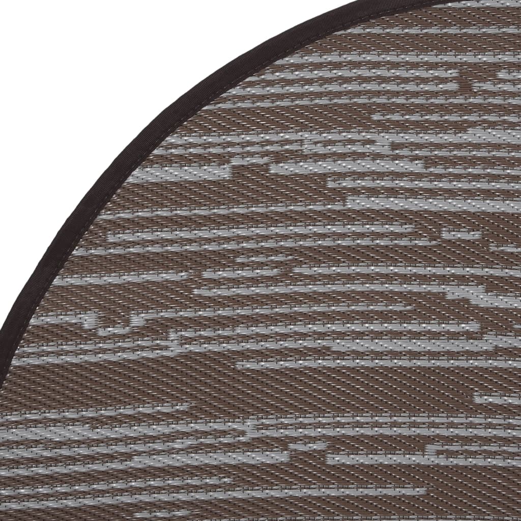 Tapis d'extérieur marron Ø120 cm PP