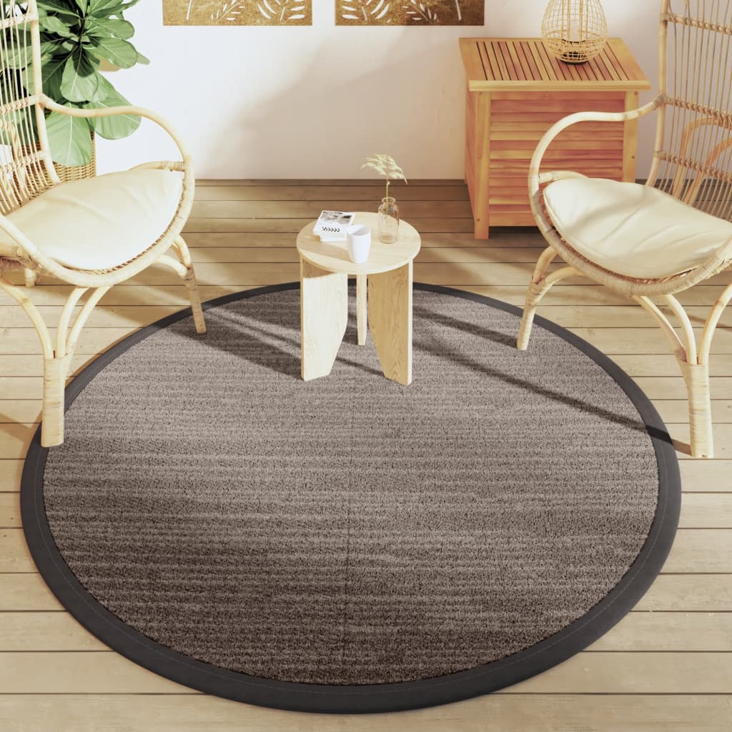 Tapis d'extérieur marron Ø160 cm PP