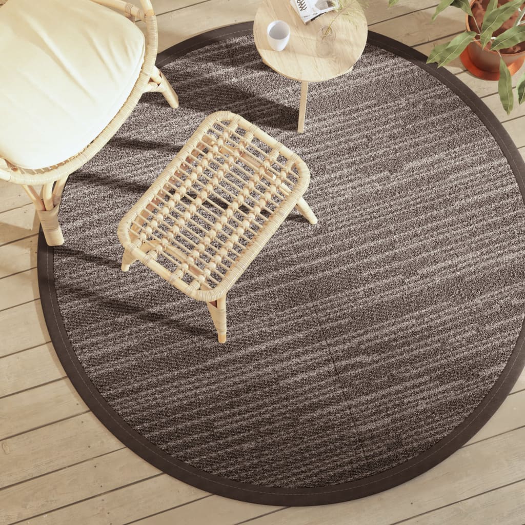 Tapis d'extérieur marron Ø160 cm PP