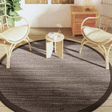 Tapis d'extérieur marron Ø200 cm PP