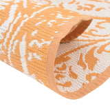 Tapis d'extérieur orange et blanc Ø160 cm PP