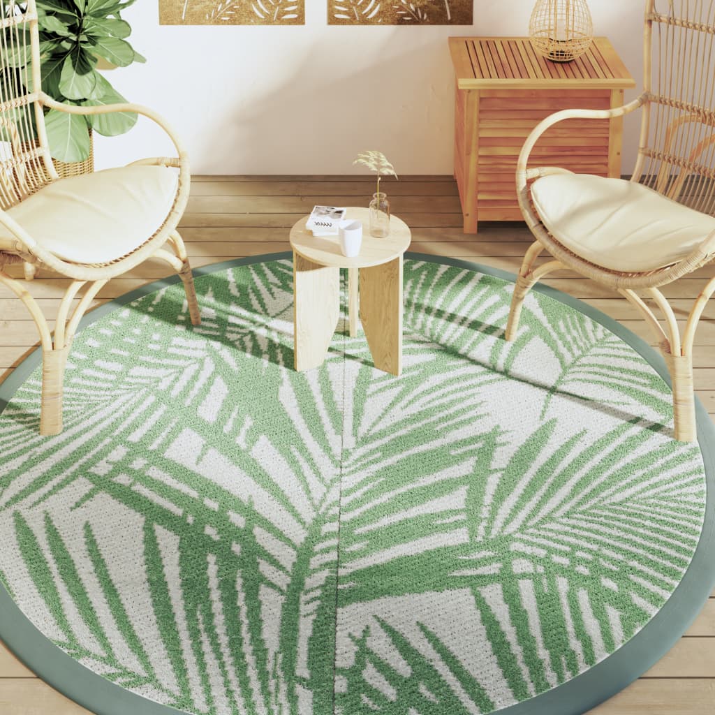 Tapis d'extérieur vert Ø200 cm PP