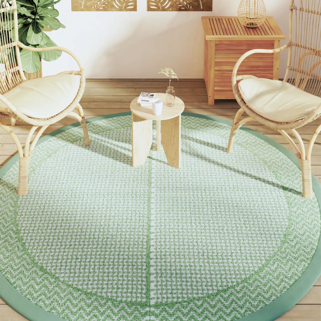 Tapis d'extérieur vert Ø200 cm PP