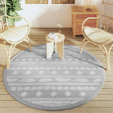 Tapis d'extérieur gris Ø160 cm PP