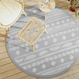 Tapis d'extérieur gris Ø160 cm PP