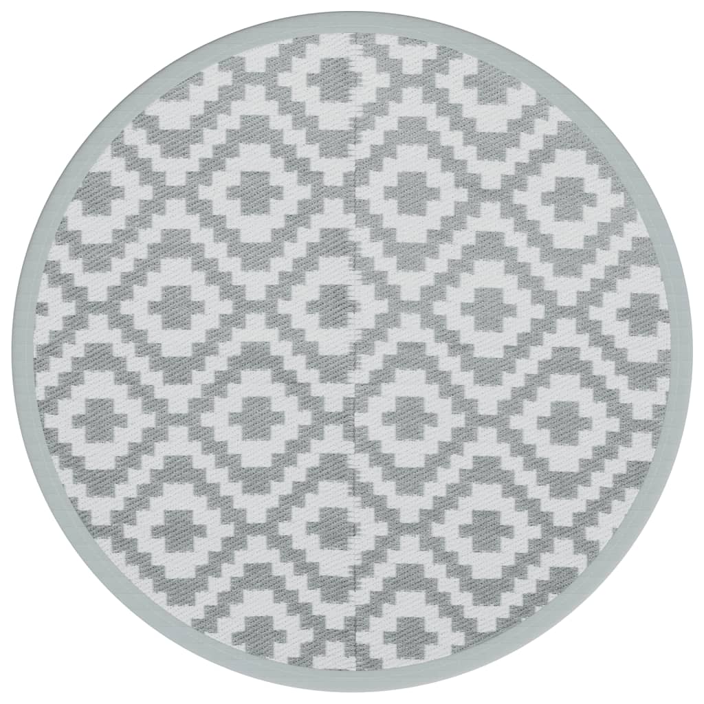 Tapis d'extérieur gris Ø120 cm PP