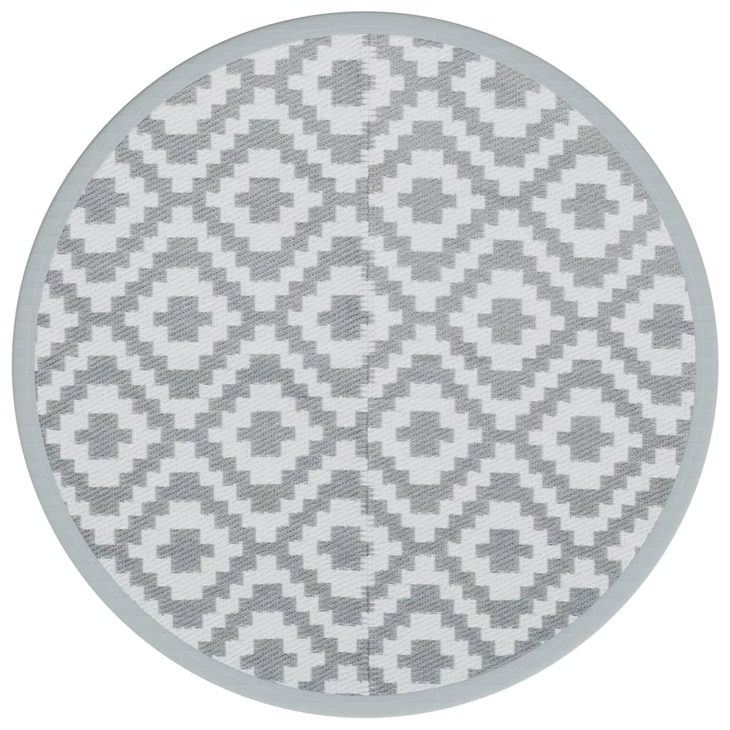 Tapis d'extérieur gris Ø160 cm PP