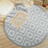 Tapis d'extérieur gris Ø160 cm PP