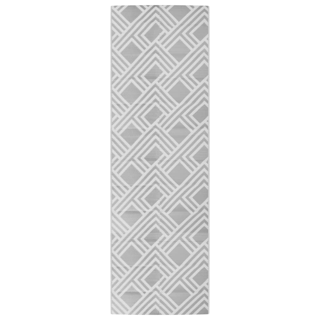 Tapis d'extérieur gris 80x250 cm PP