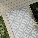 Tapis d'extérieur gris 80x250 cm PP